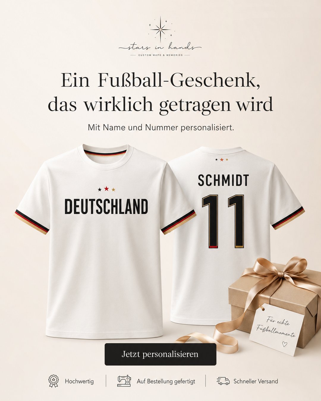 Personalisiertes Fußball-T-Shirt - Wandgalerie