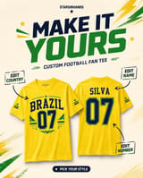 T-shirt football personnalisé aperçu 3: Détail impression et encre