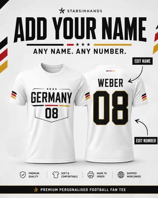 Personalized Football Fan Tee προεπισκόπηση 5: Ακουμπώντας σε ένα ράφι