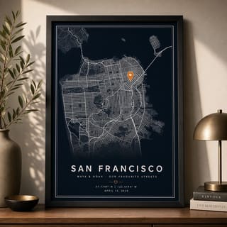 Custom City Map preview 4: Print + ink detail