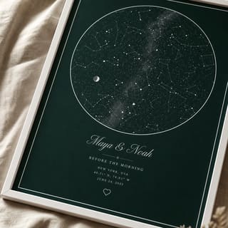 Custom Star Map preview 4: Print + ink detail