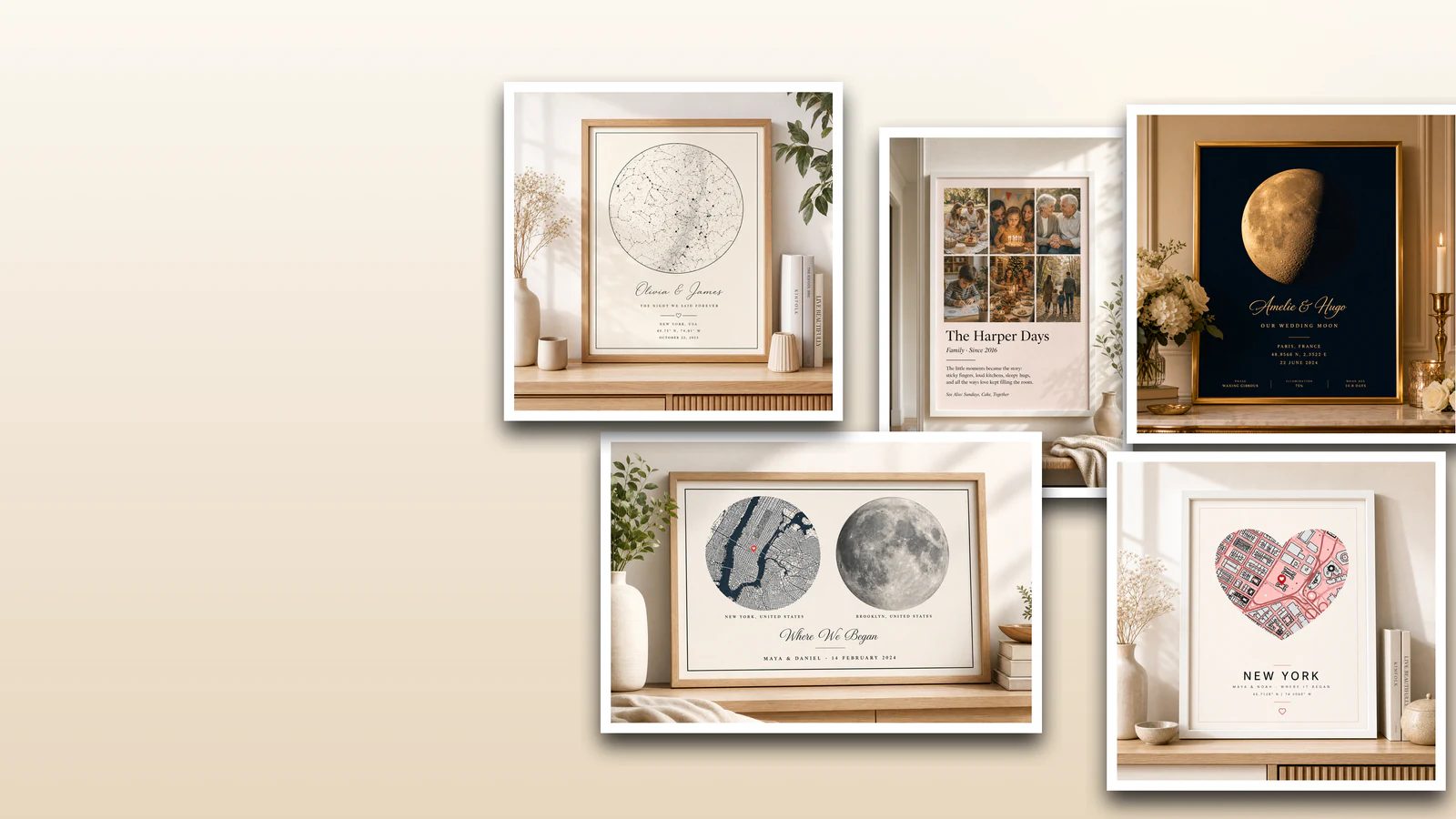 Personalized map and memory poster gifts for UAE