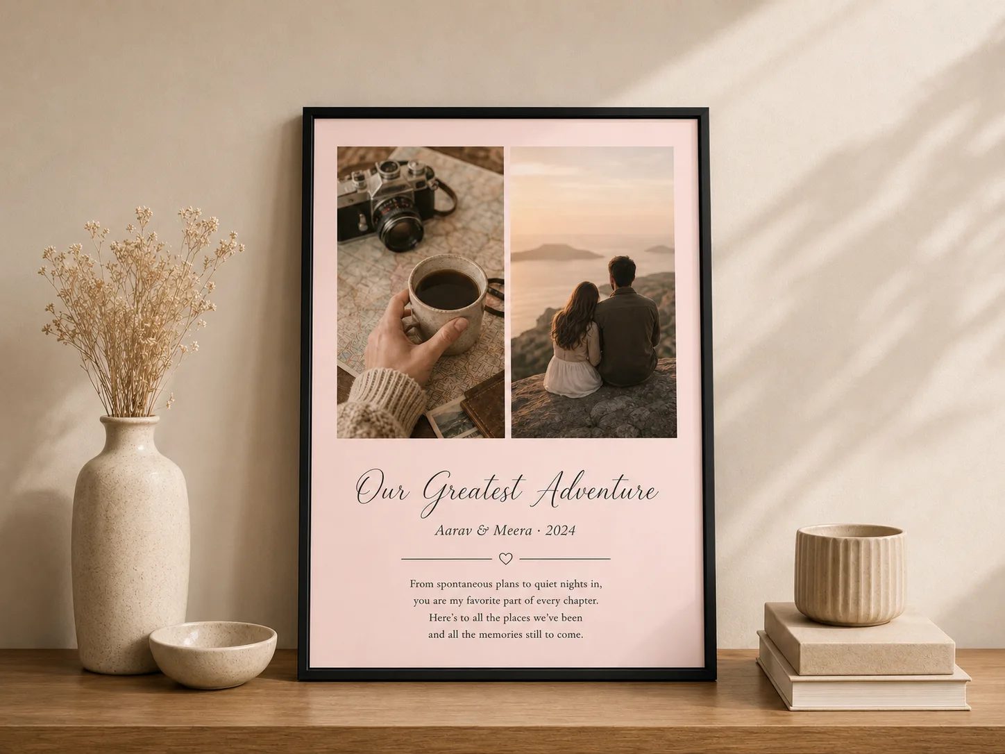 Custom Memory Poster — photo grid and handwritten definition