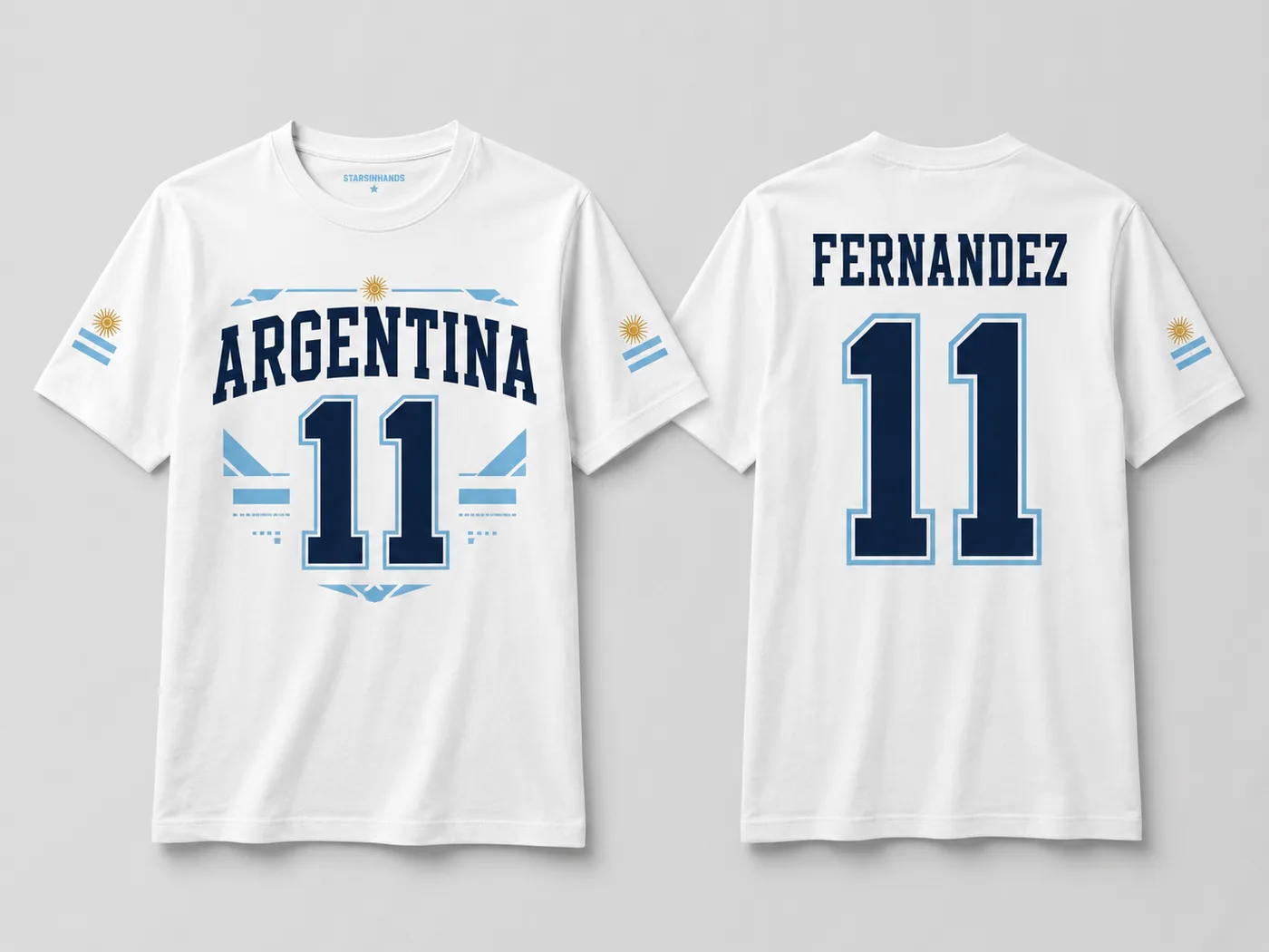 Personalized football t-shirts with custom name and number