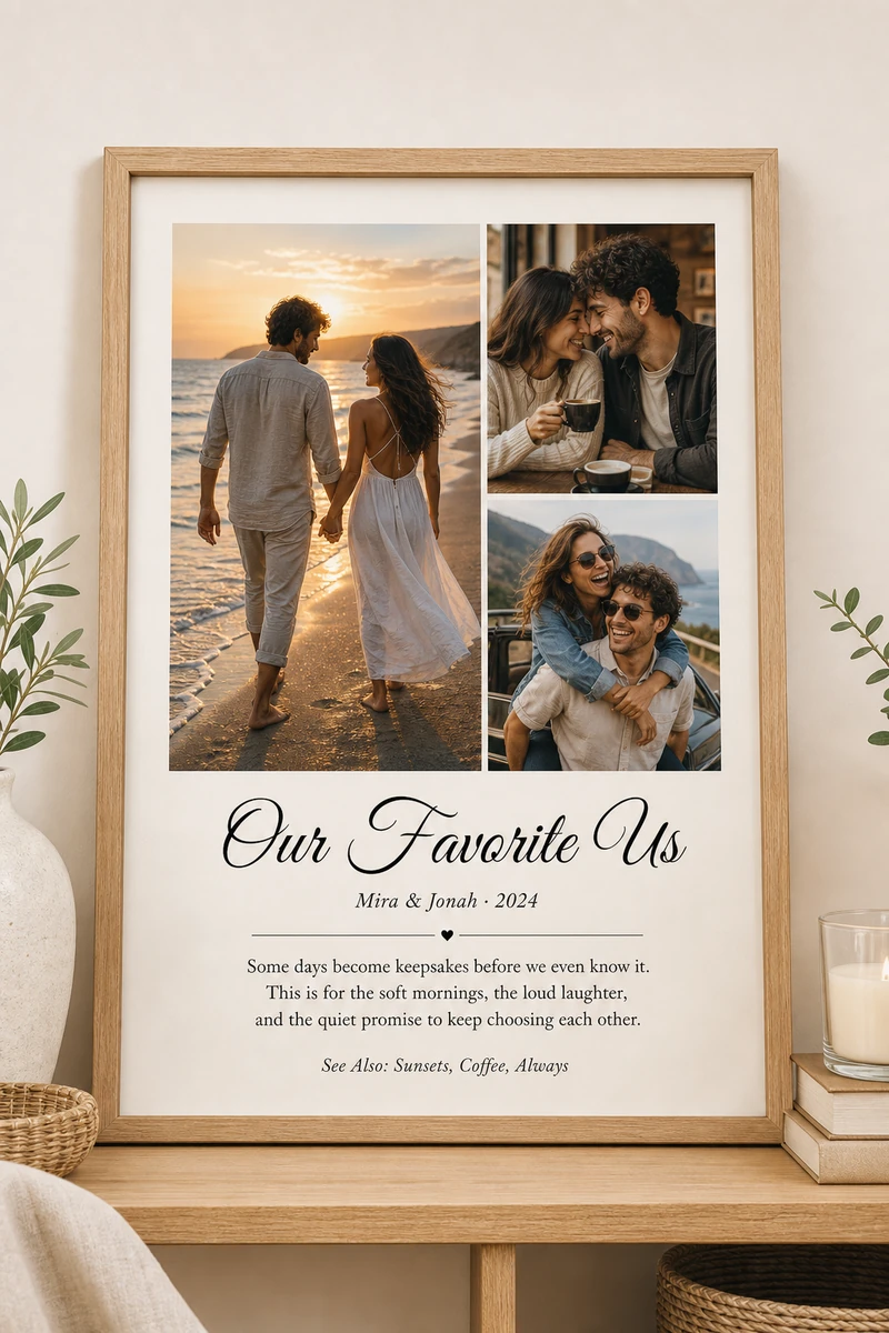 Fotoposter mit Erinnerungen - Wandgalerie